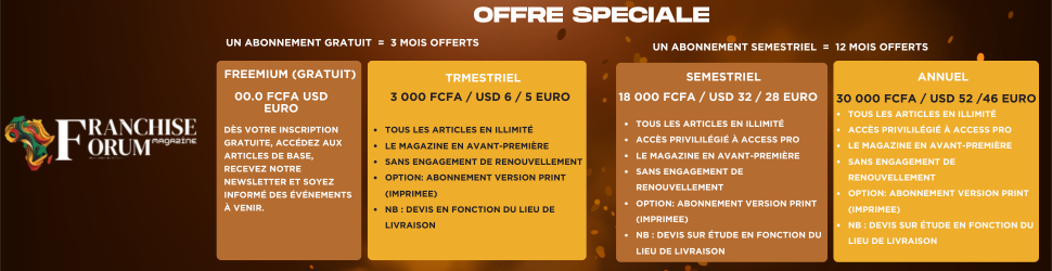promo africa franchise forum magazine J J A