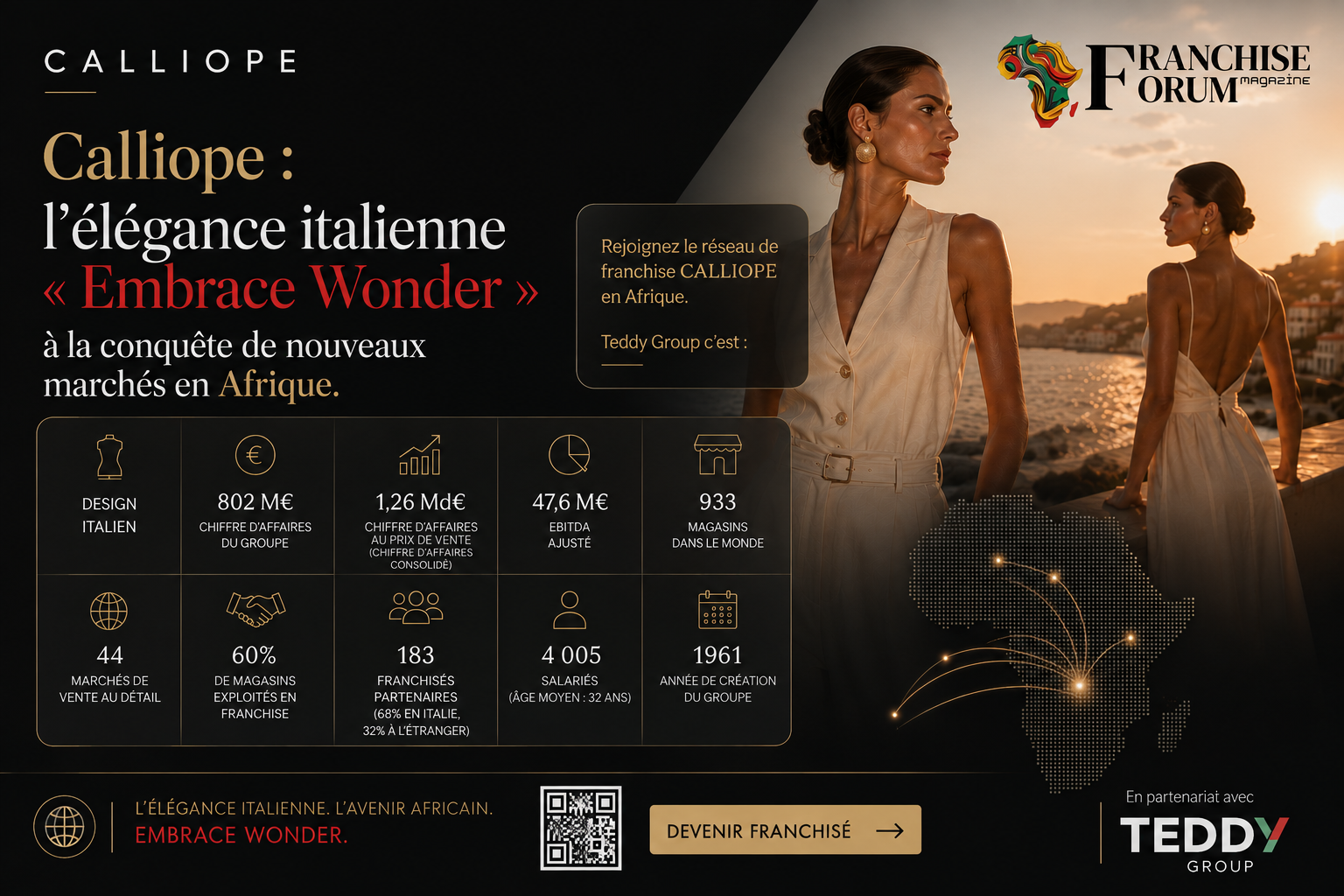 Calliope : l'élégance italienne « Embrace Wonder » à la conquête de nouveaux marchés en Afrique.