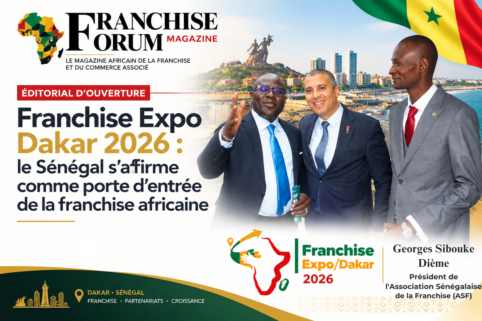 Éditorial de Georges Sibouke Dième, Président de l'ASF, sur le Franchise Expo Dakar 2026 (17-19 novembre) au CICES.