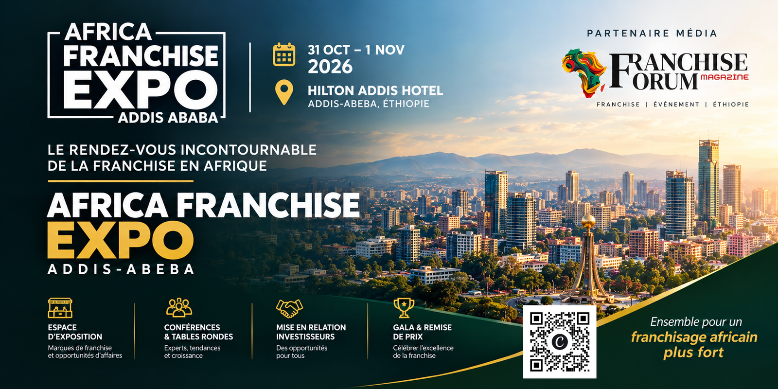 Africa Franchise Expo Addis-Abeba 2026 : La première édition les 31 octobre et 1er novembre